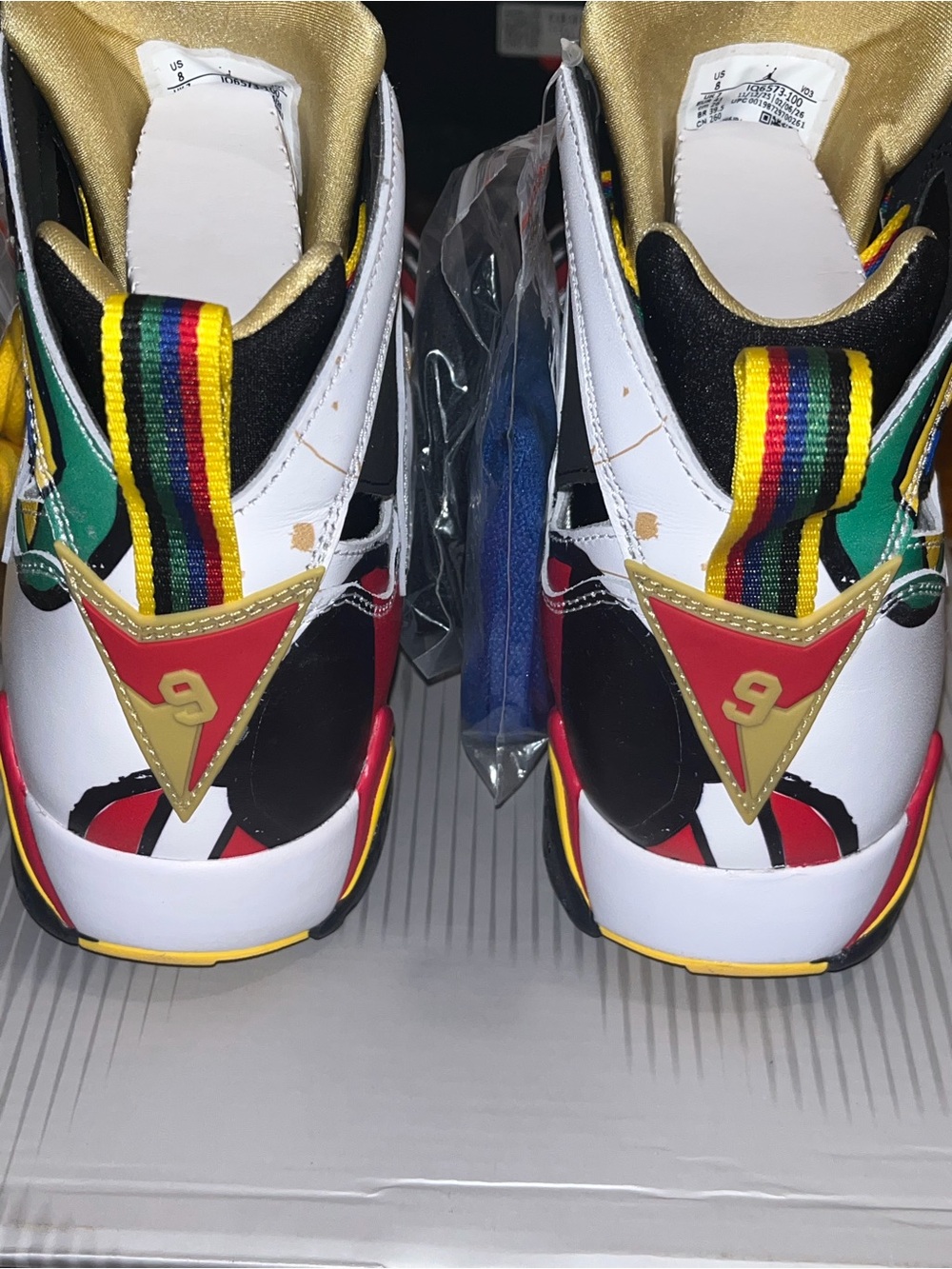 Jordan 7 women White Black Red & Gold Multicolor Sneaker